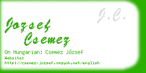 jozsef csemez business card